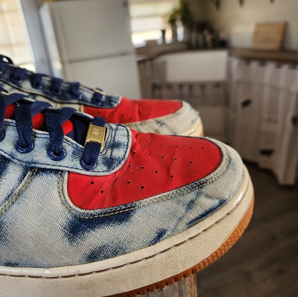 acid wash denim air force 1